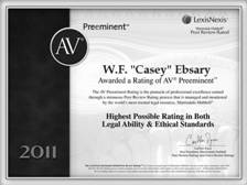 St Pete DUI Board Certified Criminal Trial Lawyer Florida DUI Defense Lawyer,  W.F. "Casey" Ebsary, Jr. 
